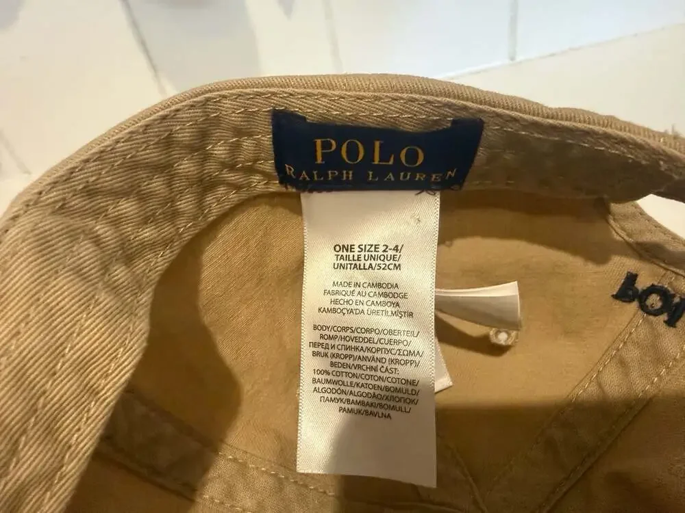 Youth Polo Ralph Lauren Kids Iconic Cotton Chino Baseball Cap Khaki